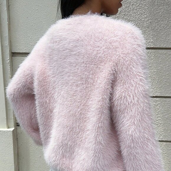 Pink Casual Women's Long Sleeve Cardigan - Picture 2 of 8